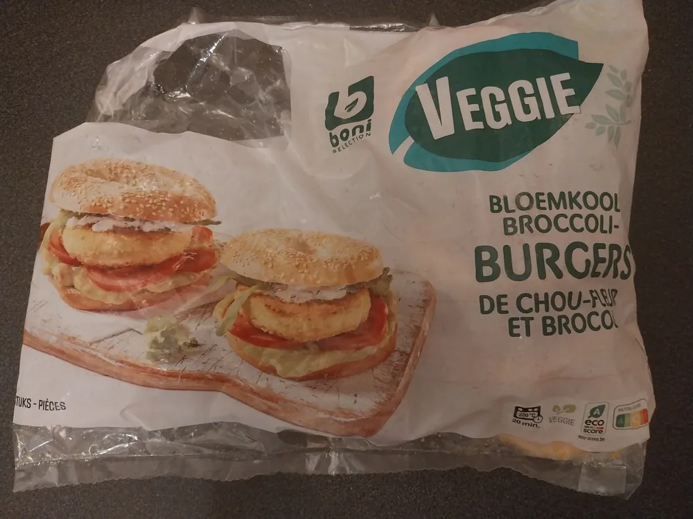 Burger de chou-fleur et brocoli