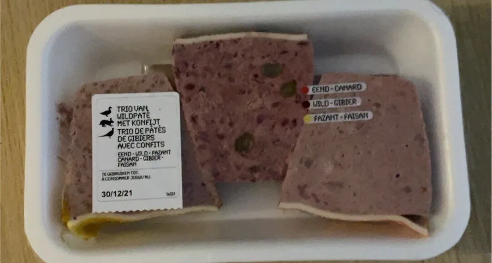 Trios de pâtés de gibiers avec confits