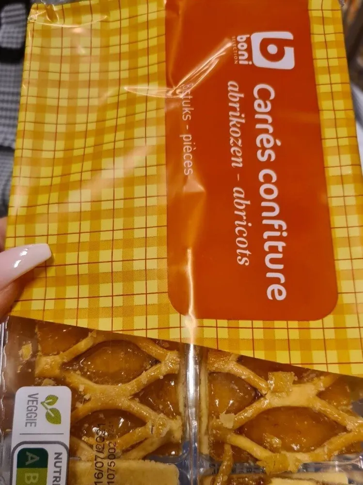 Carres confitures abricots