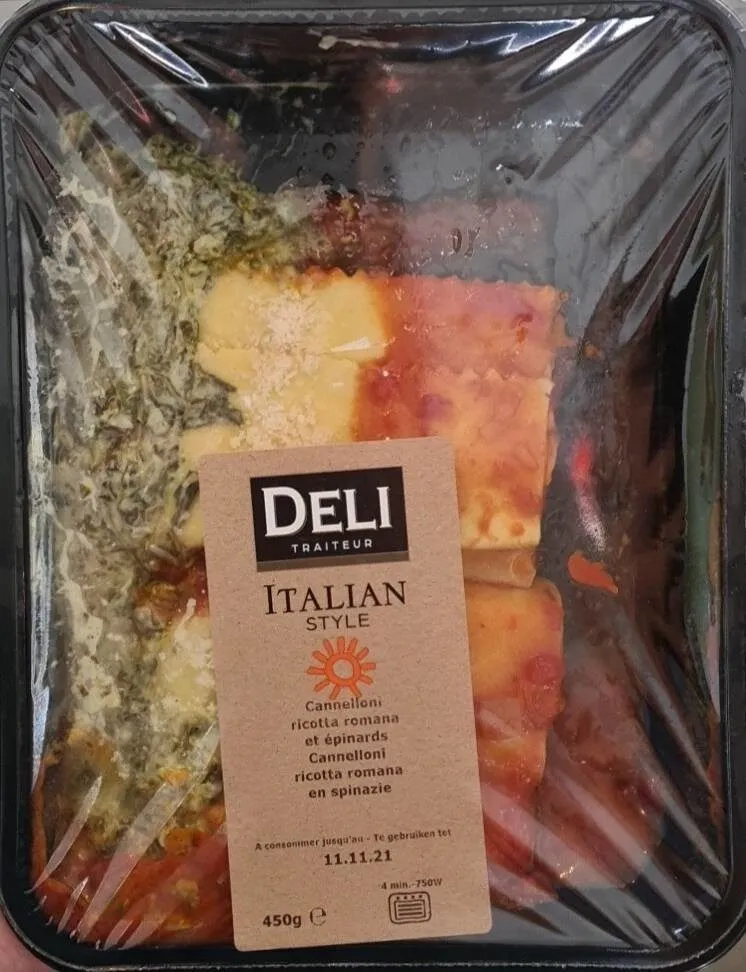 Italian style - Cannelloni ricotta romana et épinards