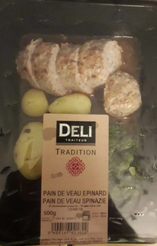 pain de veau épinard