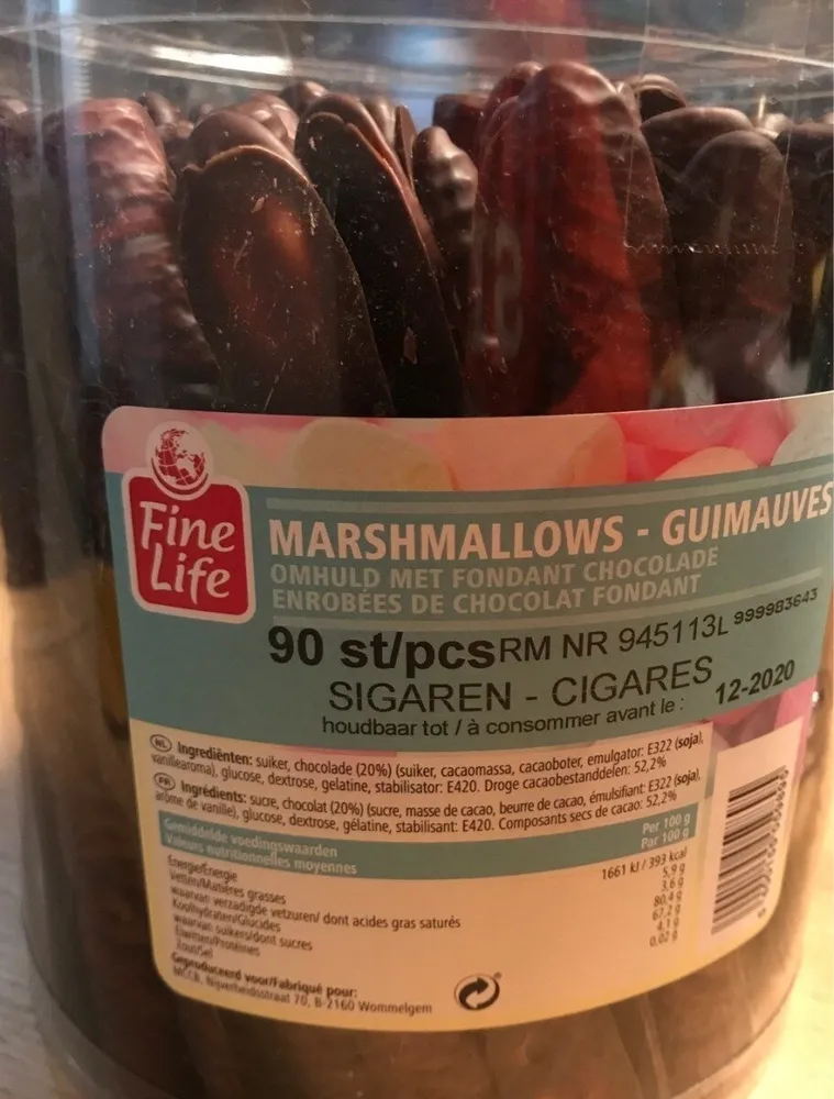 Guimauves enrobées de chocolat fondant