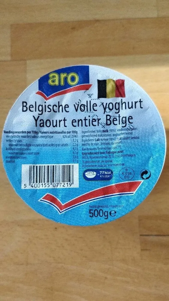 Belgische volle yoghurt