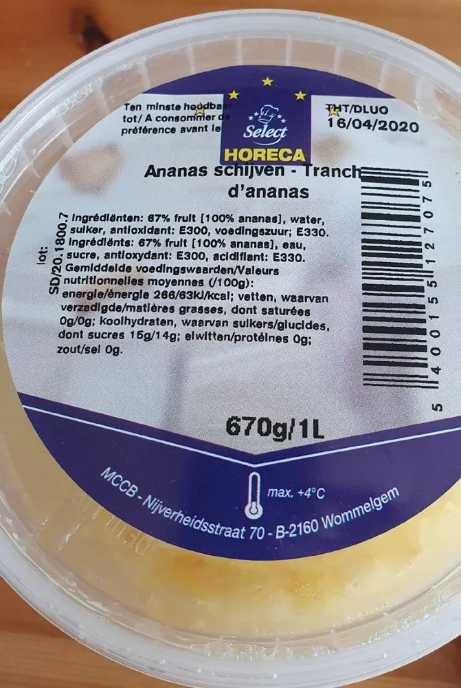 Ananas tranches