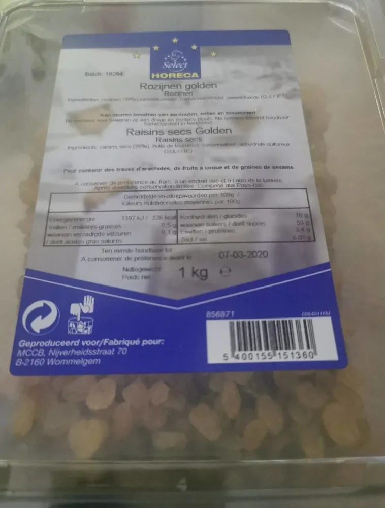Raisins secs Golden