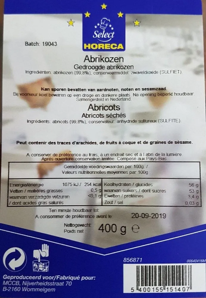 Abricots séchés