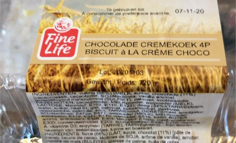 Biscuit à la crème choco