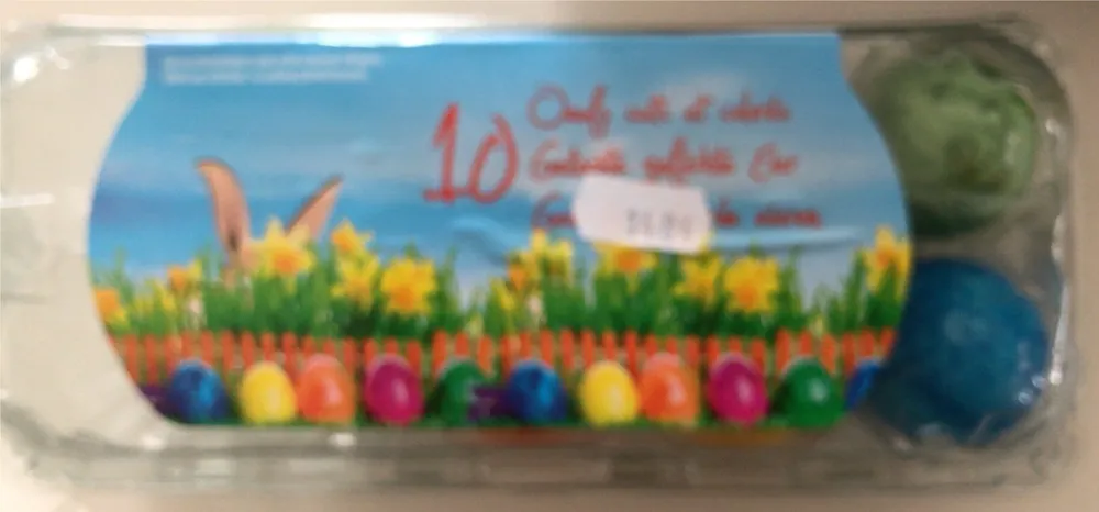 Oeufs cuits et colorés