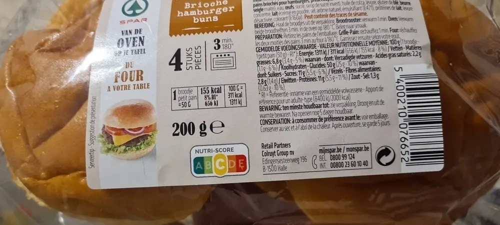 Buns hamburger brioche