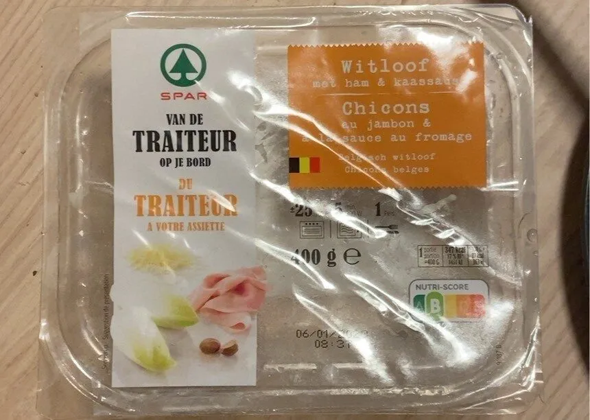 Chicons au jambon et à la sauce au fromage