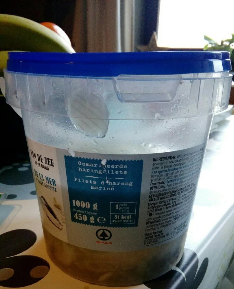 Filet de hareng mariné