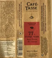 Chocolat Extra Noir 77% Aux Fèves De Cacao