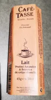 Chocolat lait amande et crêpe dentelle