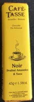 Chocolat fin artisanal noir praliné amandes et yuzu
