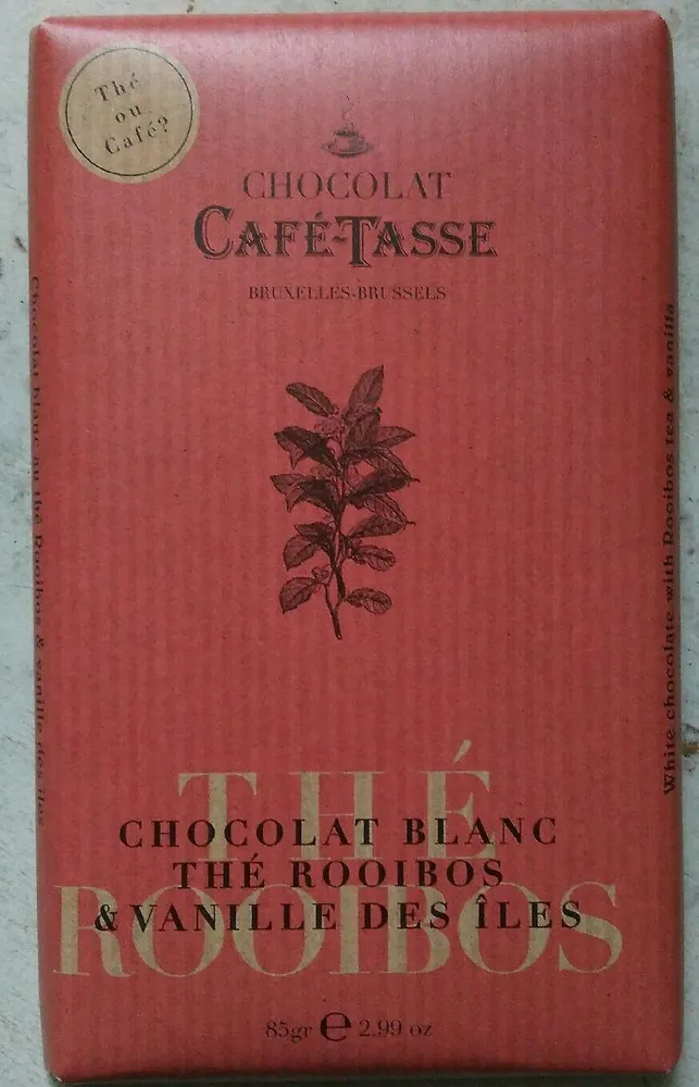 Chocolat blanc thé rooibos et vanille des îles