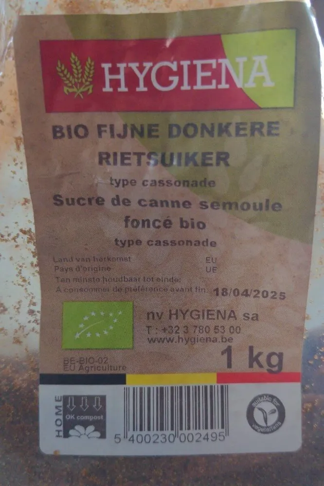 Sucre de canne semoule foncé bio