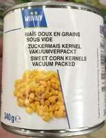 Maïs doux en grains sous vide