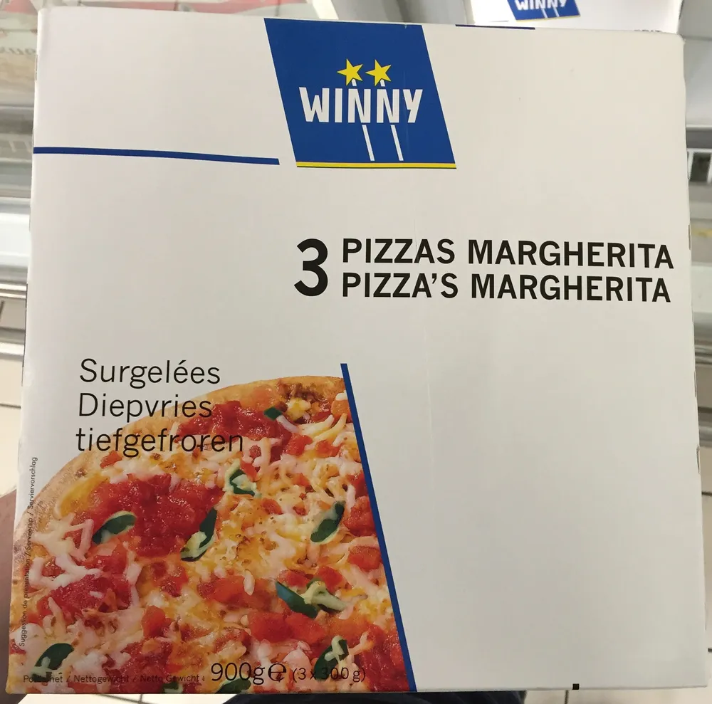 3 Pizzas Margherita Surgelées