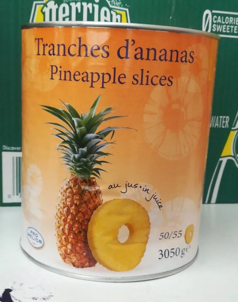 Ananas in schijven