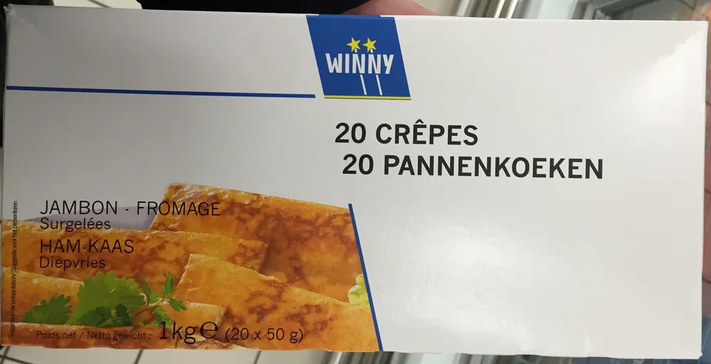 Crêpes jambon-fromage surgelées