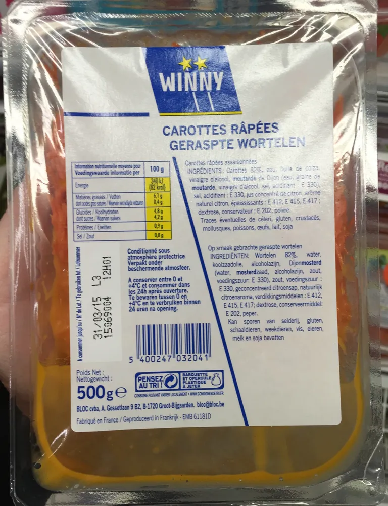 Carottes râpées