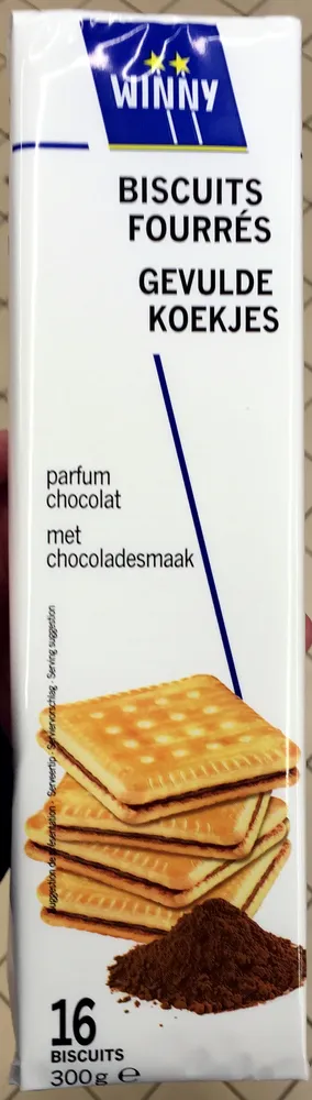Biscuits fourrés parfum Chocolat
