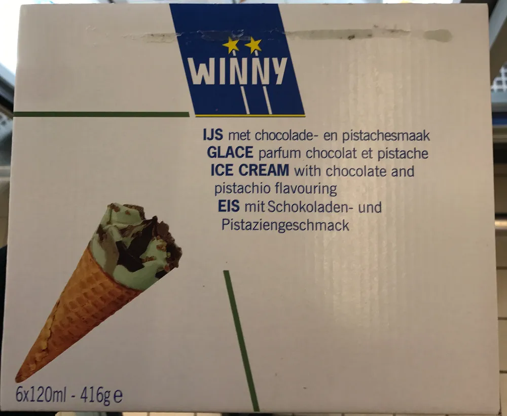 Glace parfum chocolat et pistache