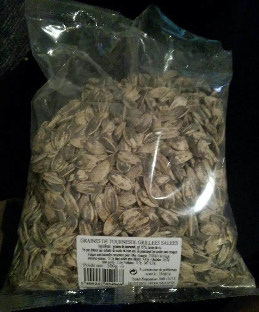 Graines de tournesol grillées salées