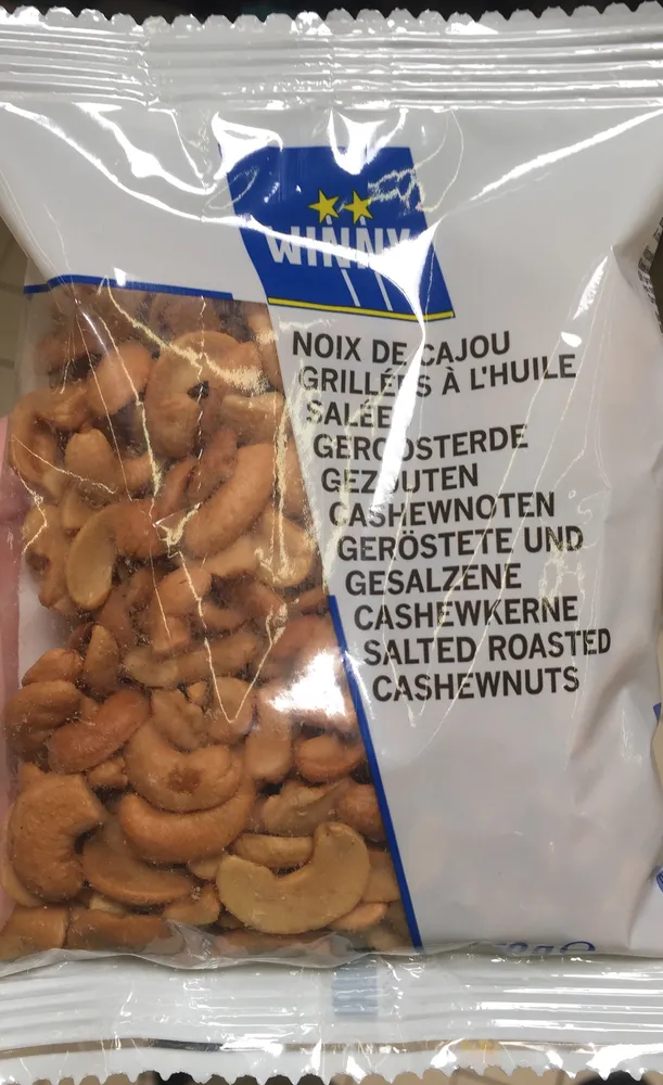 Noix de cajou grillées à l'huile salée
