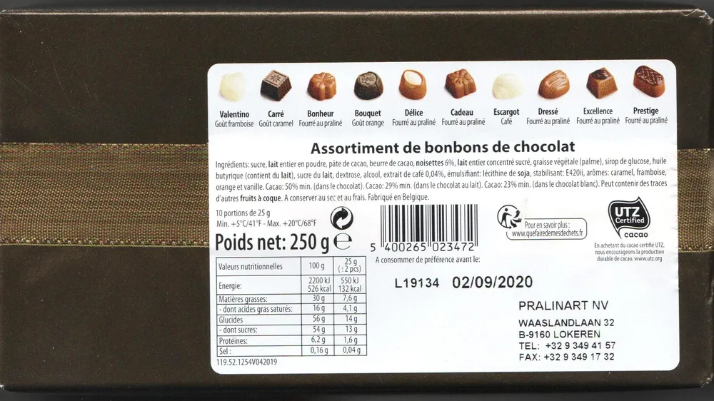 Chocolats belges
