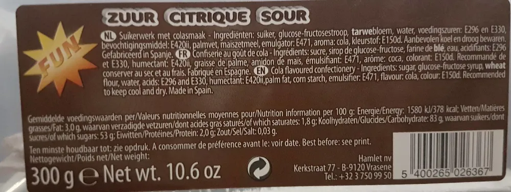Zuur citrique sour