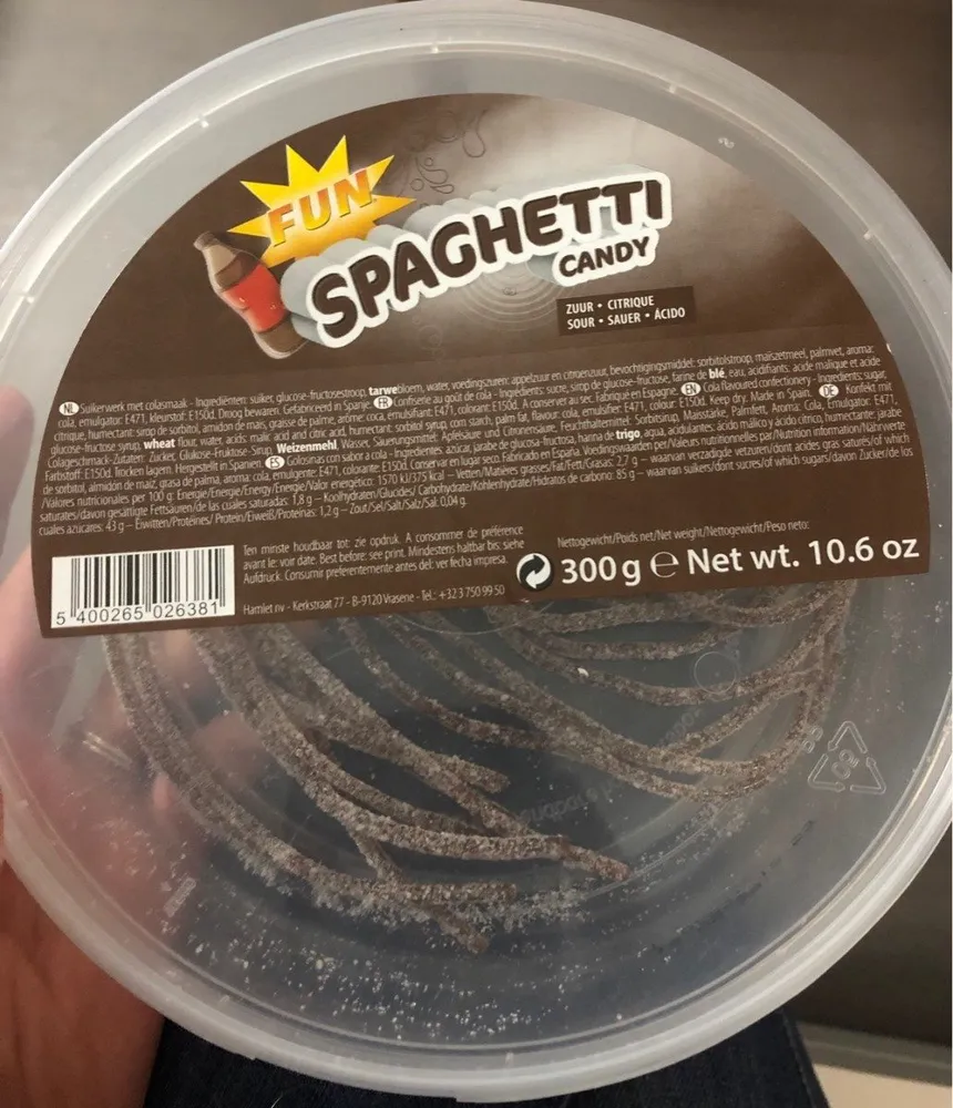 Spaghetti candy