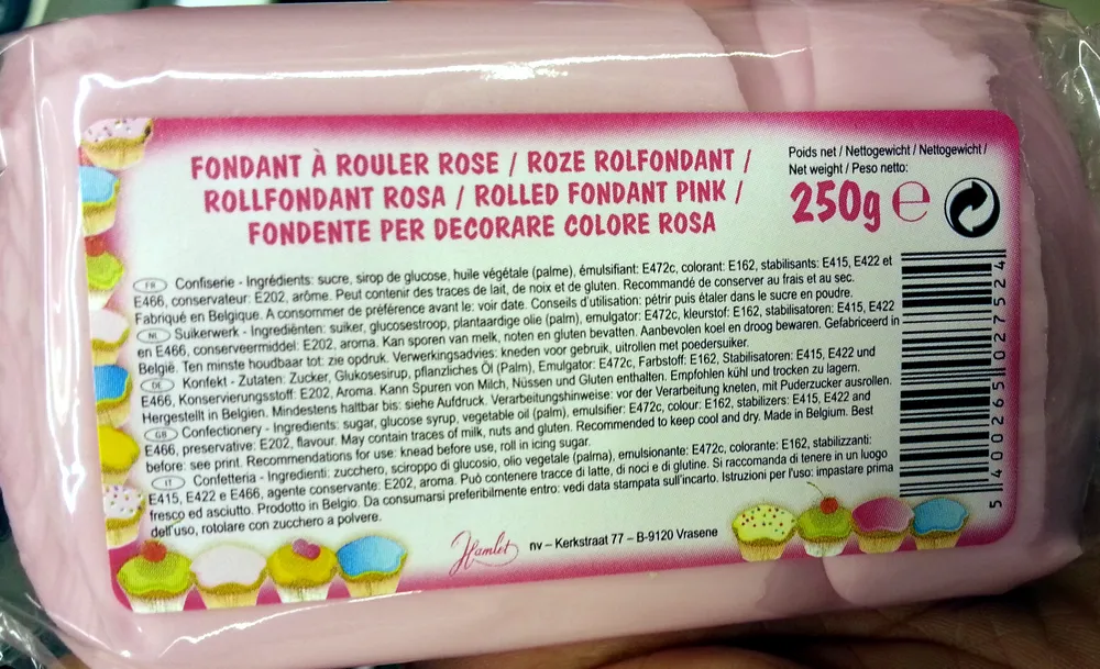 Fondant à rouler rose