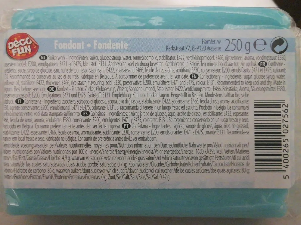 Fondant bleu