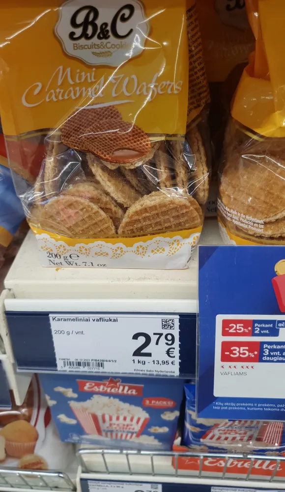 Mini Caramel Wafers Waffles Biscuits Stroopwafels Hamlet 200G