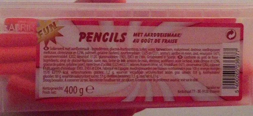 PENCILS Met aardbijsmaak/ au goût de fraise