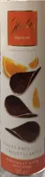 Tuiles fines croustillantes chocolat noir, saveur orange