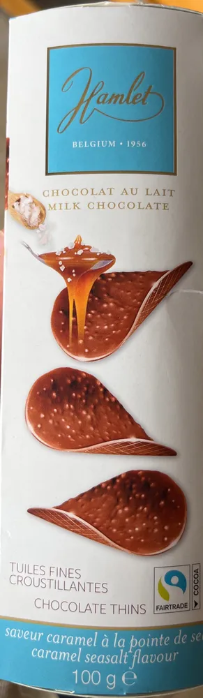 Milk, chocolate crispy flakes with sea salt and caramel