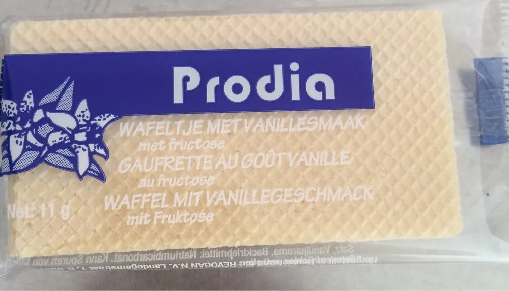 Gaufrette au gout vanille au fructose
