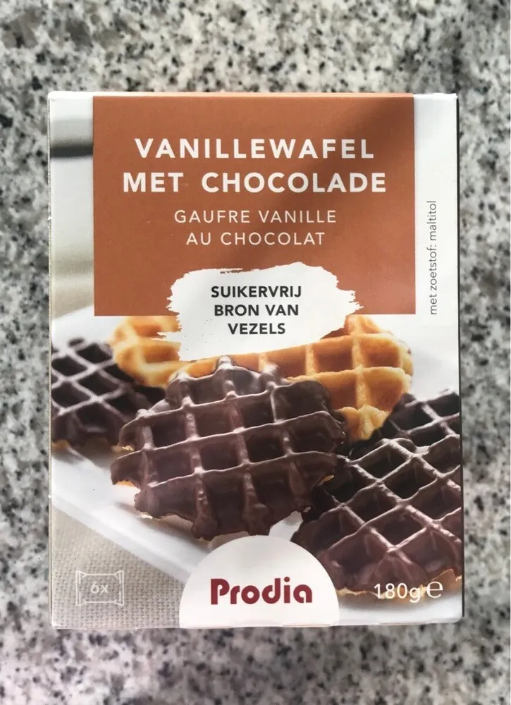 Vanillewafel met chocolade