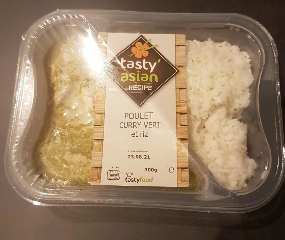Poulet curry vert et riz