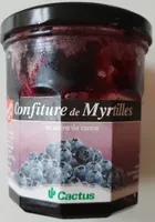 Confiture de myrtilles au sucre de canne