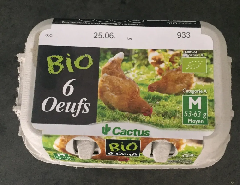 6 oeufs bio M