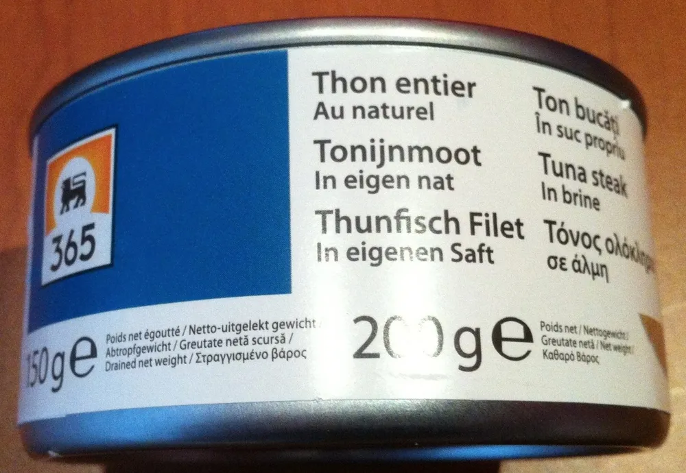 Thon entier au naturel