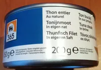 Thon entier au naturel