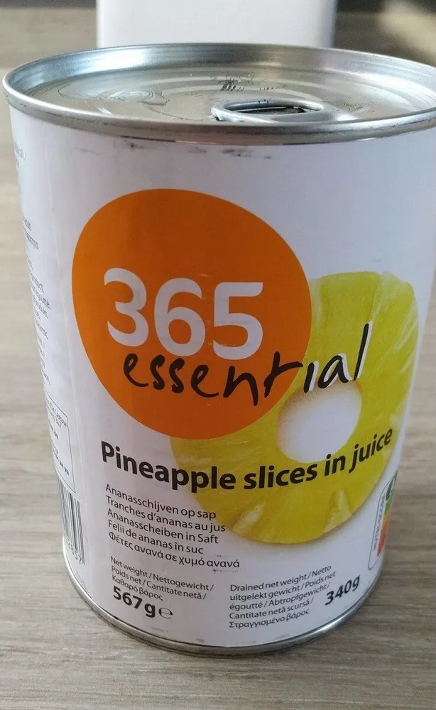 Tranches d'ananas au sirop