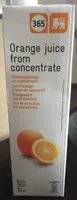 Jus d'orange à base de concentré