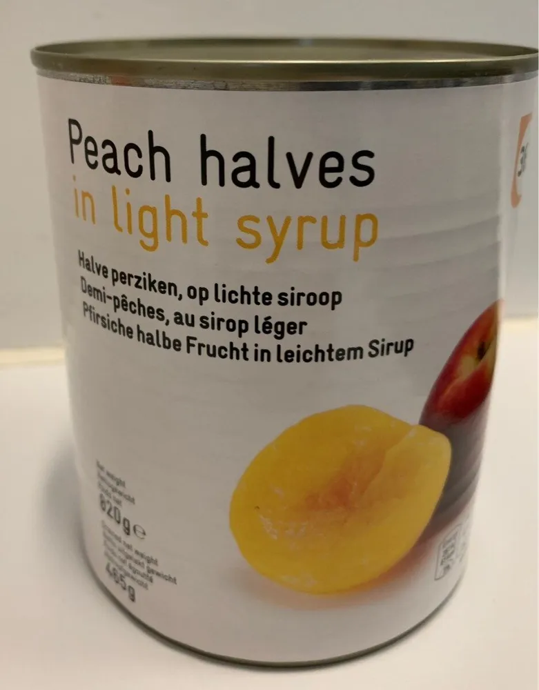 Peach halves in light syrup