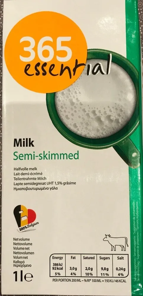 Lait demi écrémé