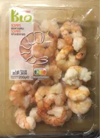 Scampis cuits et decortiqués